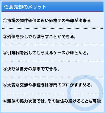 任意売却のメリット